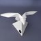 Weiße Origami Adlerskulptur aus Keramik von Guy Legrand 10