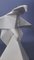Escultura de águila de origami de cerámica blanca de Guy Legrand, Imagen 7