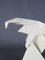 White Ceramic Origami Eagle Sculpture by Guy Legrand 11