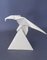 Weiße Origami Adlerskulptur aus Keramik von Guy Legrand 8
