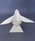 Weiße Origami Adlerskulptur aus Keramik von Guy Legrand 15