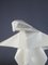 White Ceramic Origami Eagle Sculpture by Guy Legrand 12