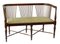 Secessionist Art Noveau Upholstered Wood Bench, Early 1900s, Image 1