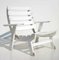 Folding Garden Armchair in White Wood, 1960s 1