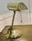 Lámpara de escritorio de banquero Art Déco de latón, años 20, Imagen 8
