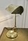 Art Deco Bankier Schreibtischlampe aus Messing, 1920er 9