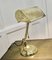 Lámpara de escritorio de banquero Art Déco de latón, años 20, Imagen 1