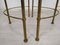 Gold-Plated Brass Ringed Side Tables, 1950s, Set of 3 17
