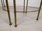 Gold-Plated Brass Ringed Side Tables, 1950s, Set of 3 16