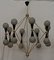 Murano Glass and Brass Grey and Black Chandelier, 2000 1