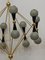 Murano Glass and Brass Grey and Black Chandelier, 2000, Image 6