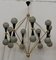 Murano Glass and Brass Grey and Black Chandelier, 2000, Image 7