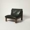 Sling Chair aus Holz & Grünem Leder, Deutschland, 1970er 3