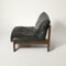 Sling Chair aus Holz & Grünem Leder, Deutschland, 1970er 2