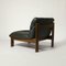 Sling Chair aus Holz & Grünem Leder, Deutschland, 1970er 5