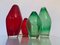 Vases en Verre Tchécoslovaques par Milan Metelak pour Harrachov Glassworks, 1960s, Set de 4 1