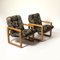 Bolek Chairs in Pine and Fabric, Poland, 1980s, Set of 2, Image 1