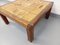 Square Coffee Table in Oak and Ceramic, France, 1960s 7