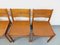 Italian Minimalist Chairs in Beech, 1970s, Set of 4 13