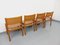 Italian Minimalist Chairs in Beech, 1970s, Set of 4, Image 8