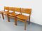 Italian Minimalist Chairs in Beech, 1970s, Set of 4 15