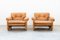 Model Coronado Armchairs with Poufs in Cognac by Tobia & Afra Scarpa for B&B Italia, 1970, Set of 4 1