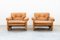 Model Coronado Armchairs with Poufs in Cognac by Tobia & Afra Scarpa for B&B Italia, 1970, Set of 4, Image 1