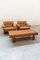 Model Coronado Armchairs with Poufs in Cognac by Tobia & Afra Scarpa for B&B Italia, 1970, Set of 4 3