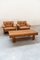 Model Coronado Armchairs with Poufs in Cognac by Tobia & Afra Scarpa for B&B Italia, 1970, Set of 4, Image 3