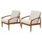 Mid-Century Teak Paper Knife Lounge Chairs by Kai Kristiansen for Magnus Olesen, 1960s, Set of 2 3