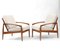 Mid-Century Teak Paper Knife Lounge Chairs by Kai Kristiansen for Magnus Olesen, 1960s, Set of 2, Image 1
