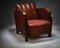Art Deco Armchair in Leather, 1930s 6