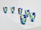 Vasos italianos de cristal de Murano, años 80. Juego de 6, Imagen 4