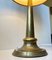 Vintage Scandinavian Brass Table Lamp with Cork Shade, 1950s, Image 3