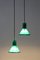 Mini-P&T Hanging Lamps in Green Glass by Michael Bang for Holmegaard, 1970s, Set of 2, Image 4