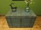 Large Blue Painted Pine Marriage Chest 5