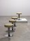 Tabourets d'Appoint en Chrome et Similicuir, Set de 4 2