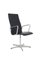 Sedia Oxford in pelle nera con funzione girevole di Arne Jacobsen per Fritz Hansen, 2008, Immagine 1