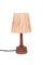Teak Table Lamp with Papercord Shade, 1950s 1