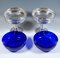 Art Nouveau Silver Centerpiece with Blue Glass Inserts, France, 1905, Set of 3, Image 7