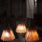 Lámpara colgante Three Cone de teca y sisal de Temde, años 60, Imagen 5
