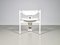 Pamplona Chair in White Leather attributed to Augusto Savini, Pozzi, 1970s 1