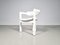 Pamplona Chair in White Leather attributed to Augusto Savini, Pozzi, 1970s 2