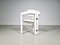 Pamplona Chair in White Leather attributed to Augusto Savini, Pozzi, 1970s 4