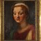 After Andrea del Sarto, Woman's Portrait, Tempera on Panel, Framed 2