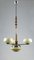 Art Deco Hanging Lamp in Metal and Glass 2