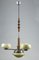 Art Deco Hanging Lamp in Metal and Glass 8