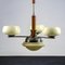 Art Deco Hanging Lamp in Metal and Glass 3