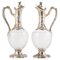 Louis XV Style Silver and Crystal Ewers, Set of 2 1