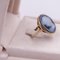 Vintage 14K Yellow Gold Ring with Cameo on Agate, 1970s 2